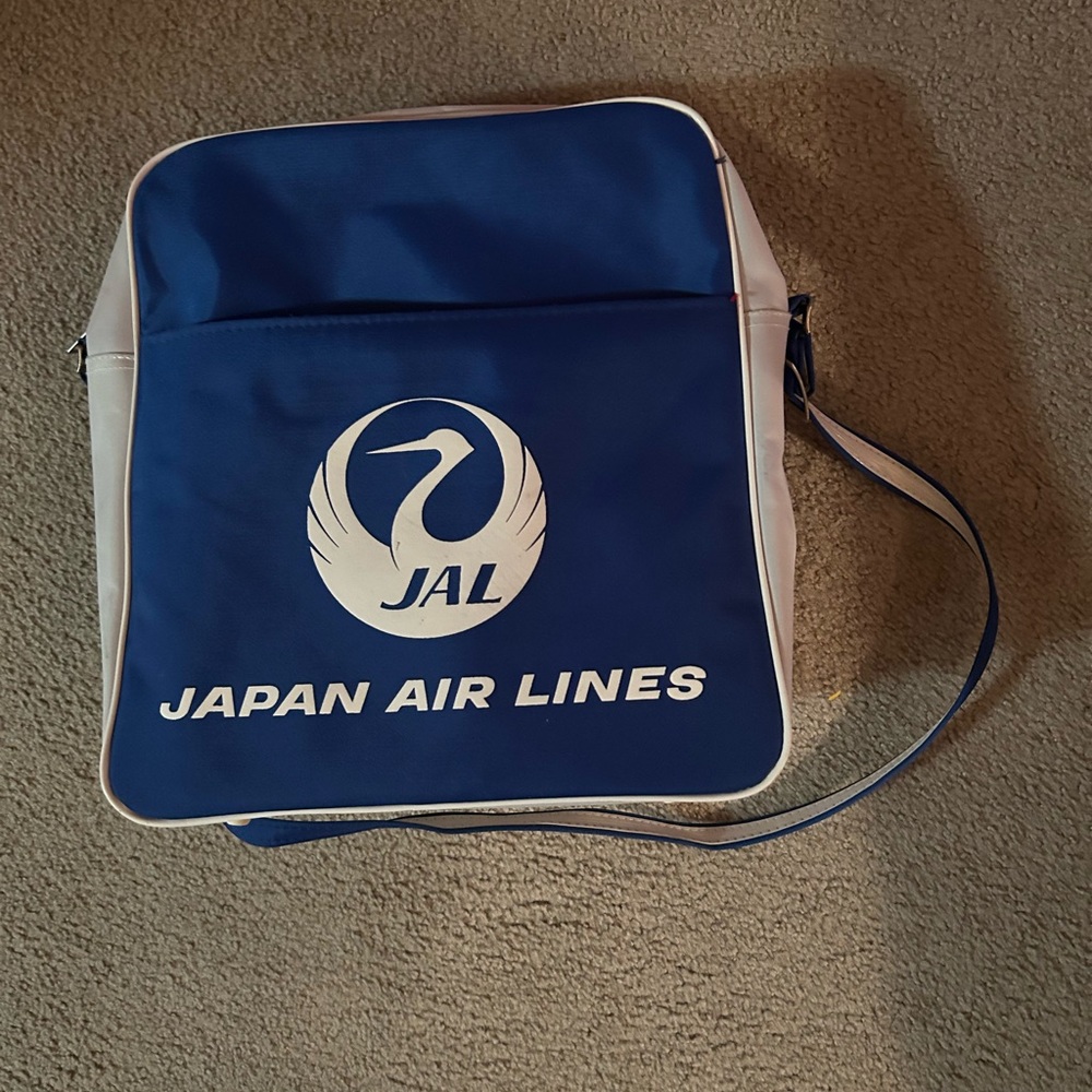 JAL Blue and White Messenger Bag